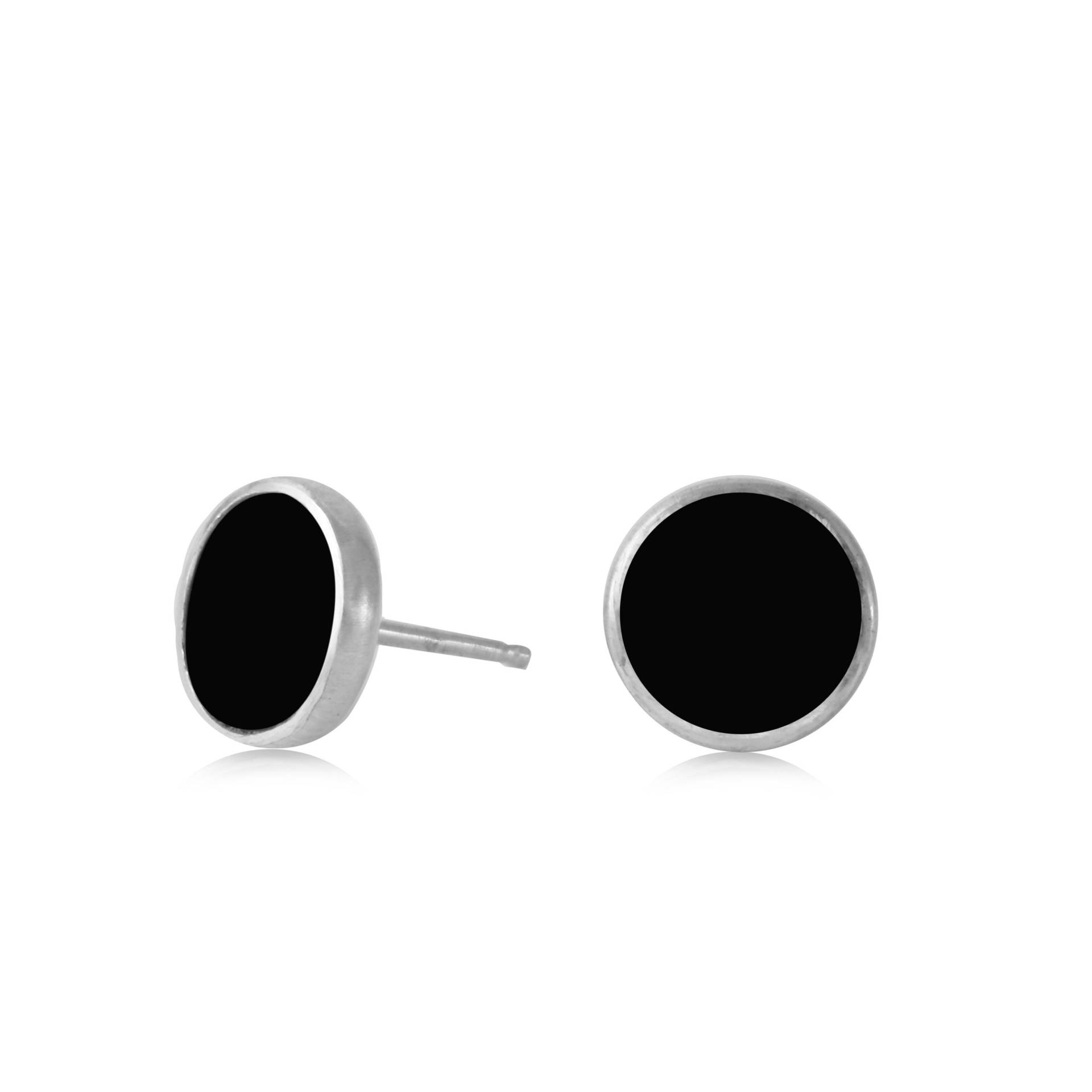 Schwarzer Onyx Silber 8 Mm Stein Ohrstecker Schwarzer Onyx Silber 8 Mm Stein Ohrstecker von AmandaKLockrowJewels