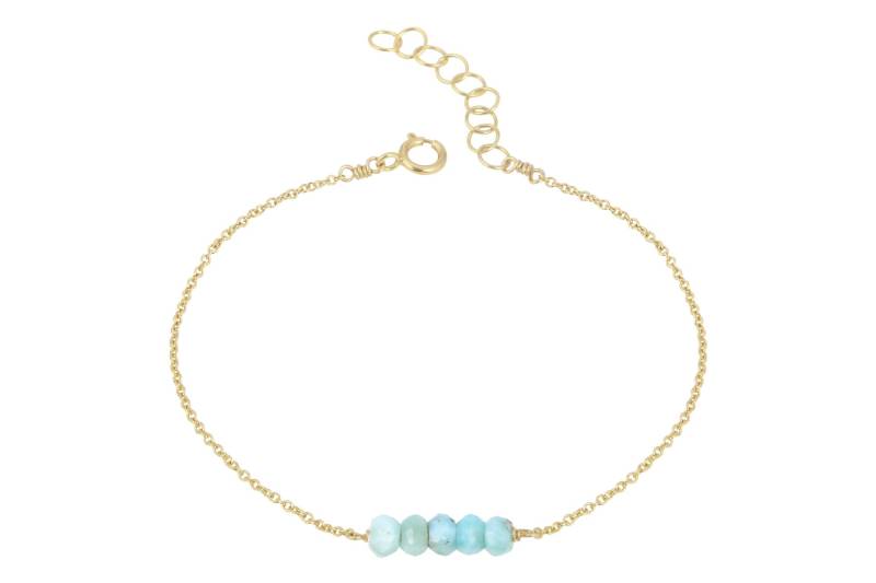 Zierliches Larimar Verstellbares Goldarmband Zierliches Larimar Verstellbares Goldarmband von AmandaKLockrowJewels