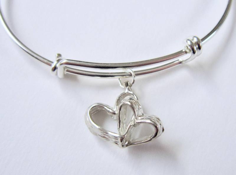 sterling Silber Herz Armband/I Love You Geschenk von AmandaSchoppel