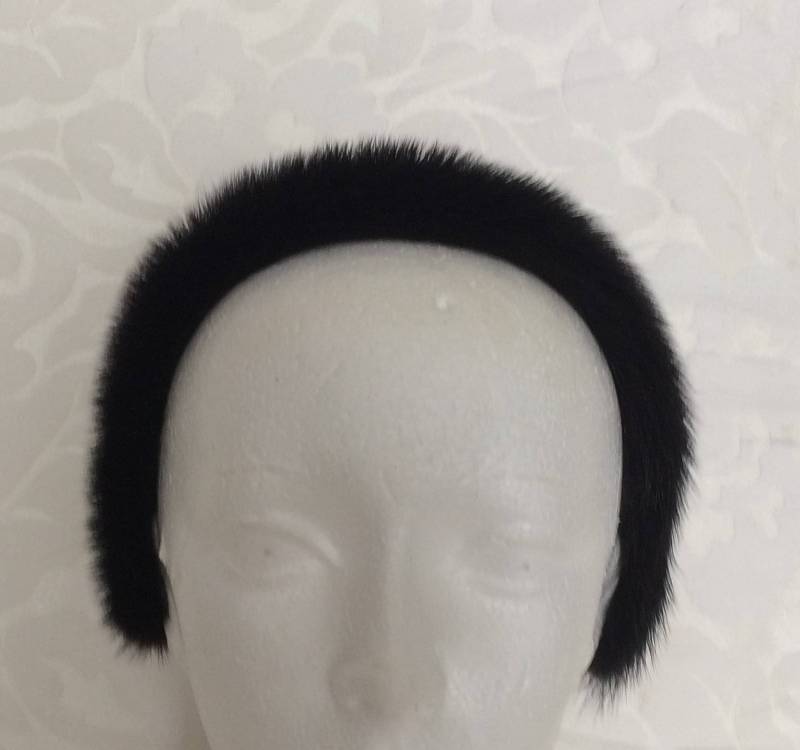 Echtes Nerz Pelz - Stirnband in Schwarz von AmandadesignsCo