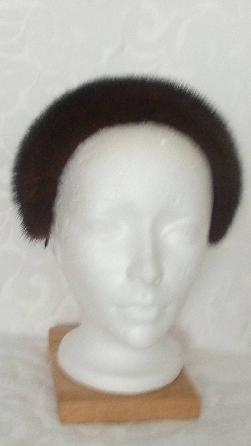 Echtes Nerz Pelz - Stirnband in Schwarz von AmandadesignsCo