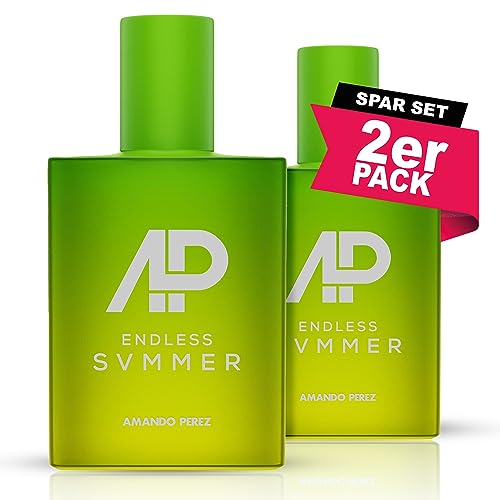 Amando Perez Endless Summer Eau de Parfum 2x50 ml – Unisex Sommerduft mit 12% Parfümöl – Parfüm für Damen & Herren – Sommerduft Herrendüfte Damendüfte von Amando Perez