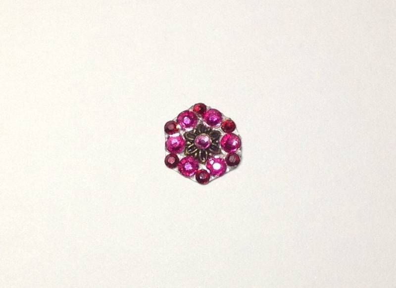 Fuchsie & Dunkel Rot Swarovski Kristall Bindi von AmaniMaharet