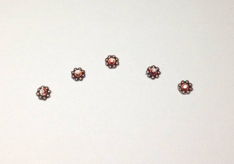 Kristall Ab & Kupfer Akzent Bindis von AmaniMaharet