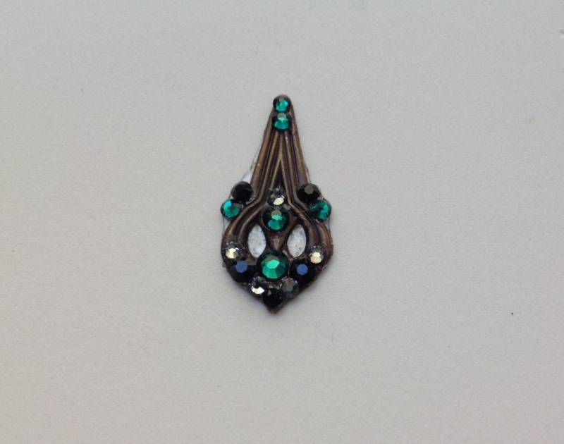 Messing Jugendstil Swarovski Kristall Bindi von AmaniMaharet