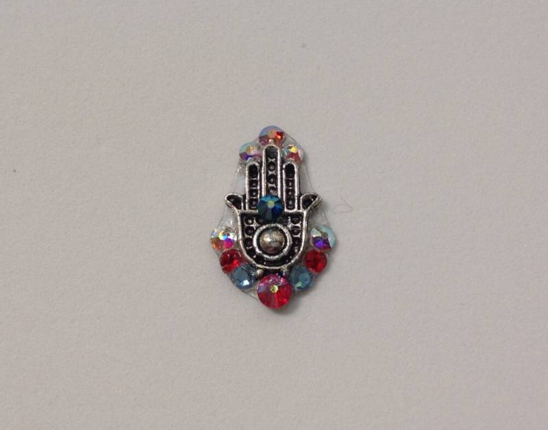 Silber Hamsa Swarovski Kristall Bindi von AmaniMaharet