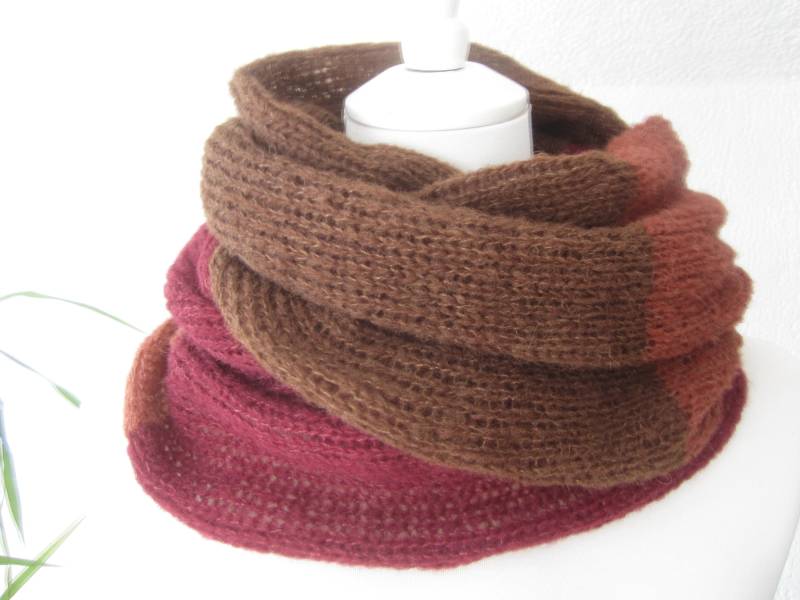 Loopschal " Noa" 10 Modelle Alpaka Seide, 3-Farbig Loopschal " Noa" 10 Modelle Alpaka Seide, 3-Farbig von AmanoKreationen