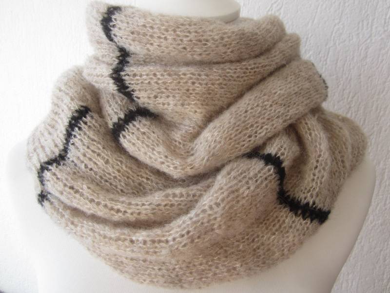 Loopschal "Noa" Alpaka Seide 2-Farbig 45x140cm von AmanoKreationen