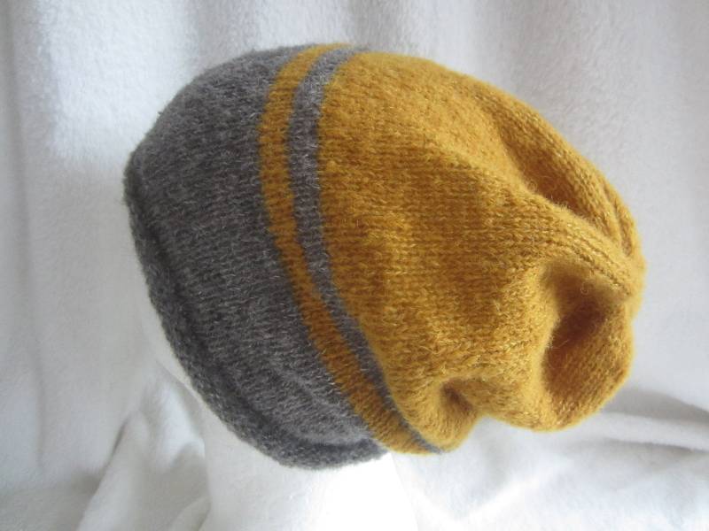 Mütze "Noa" Alpaka Seide 2-Farbig von AmanoKreationen
