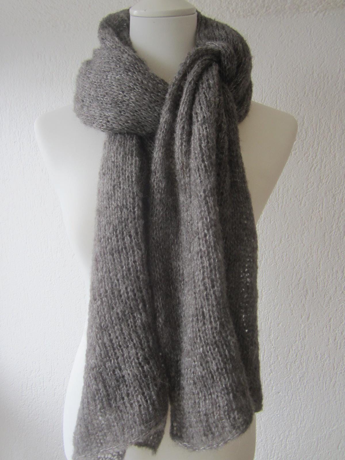 Schal "Noa" Alpaka/Seide 45x200 cm 38 Farben von AmanoKreationen