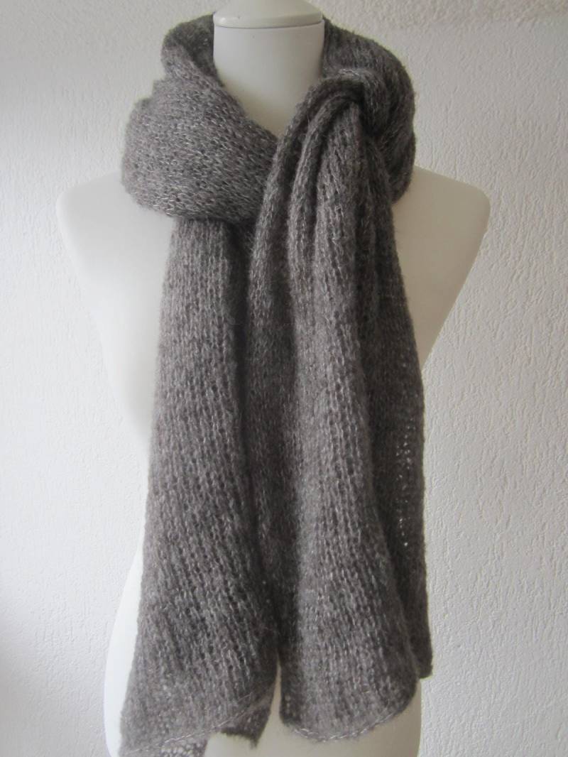 Schal "Noa" Alpaka/Seide 45x200 cm 38 Farben von AmanoKreationen