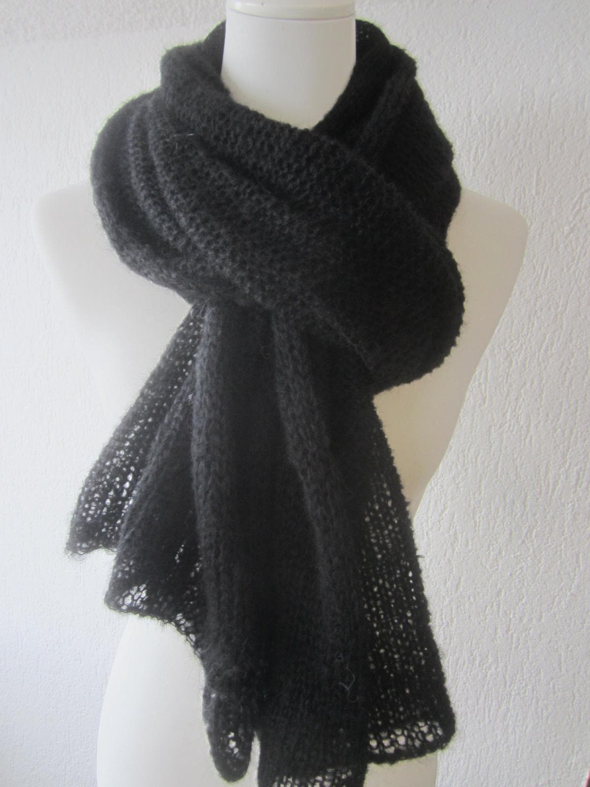 Schal "Noa" Alpaka/Seide 45x200 cm 38 Farben von AmanoKreationen