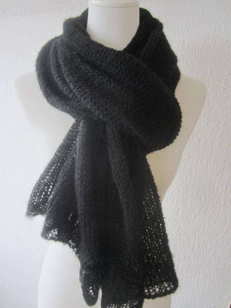 Schal "Noa" Alpaka/Seide 45x200 cm 38 Farben von AmanoKreationen