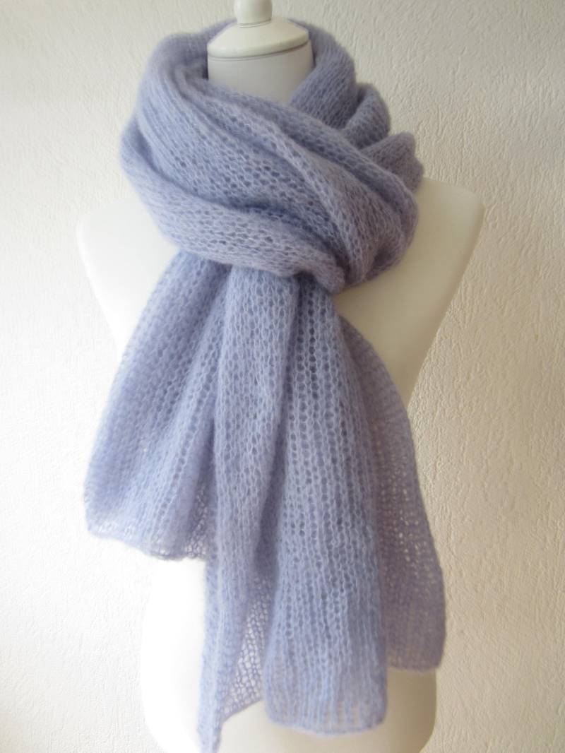 Schal "Noa" Alpaka/Seide 45x200cm 38 Farben von AmanoKreationen