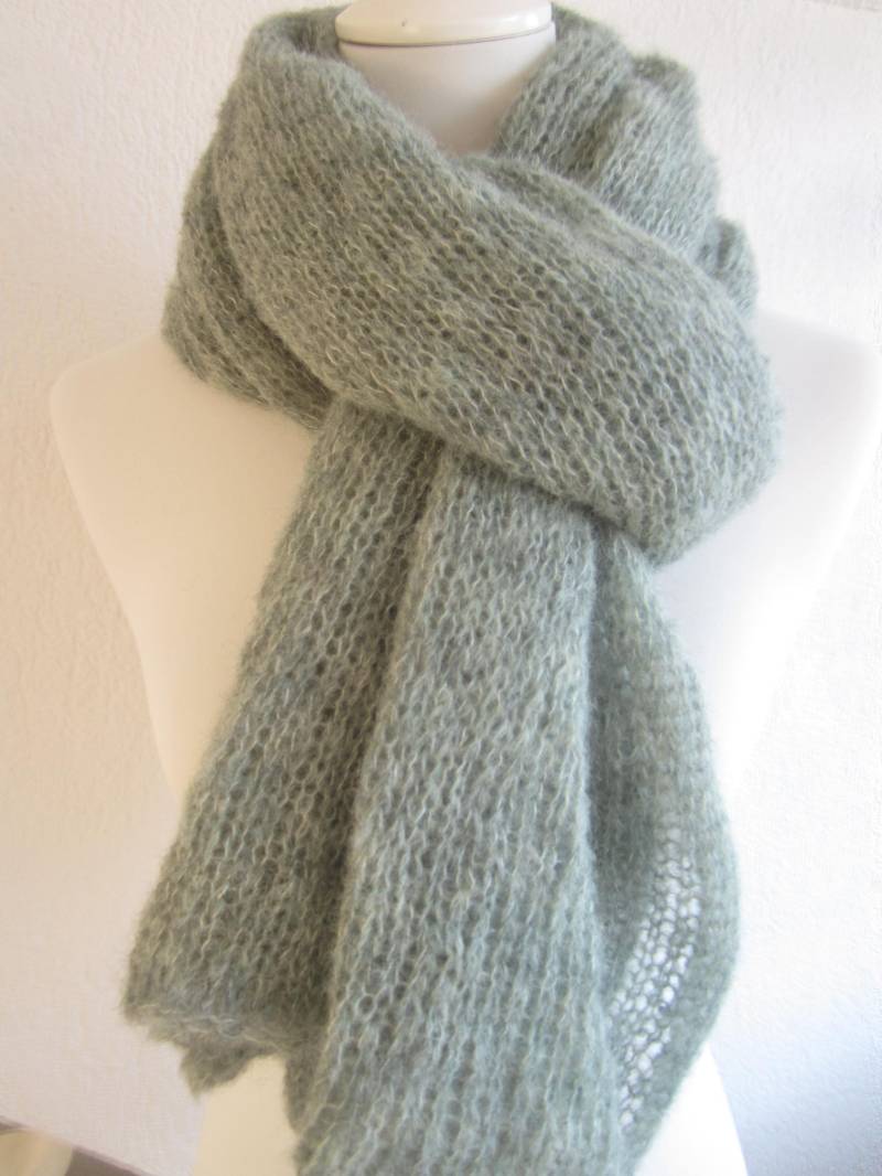 Schal "Noa" Alpaka/Seide 45x200cm Neue Farben von AmanoKreationen