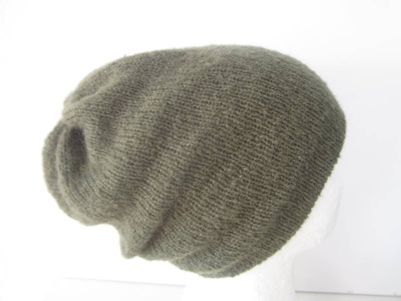 Wintermütze Wendemütze Alpaka Seide 2-Farbig von AmanoKreationen