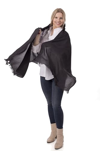 Amantes Textiles Schal für Damen Anthrazitgrau - Damen Halstuch Weiche Viskose Umschlagtuch mit Fransen Women's Scarf - Grau - 70x195 cm Amantes Textiles Schal für Damen Anthrazitgrau - Damen Halstuch Weiche Viskose Umschlagtuch mit Fransen Women's Scarf - Grau - 70x195 cm von Amantes Textiles