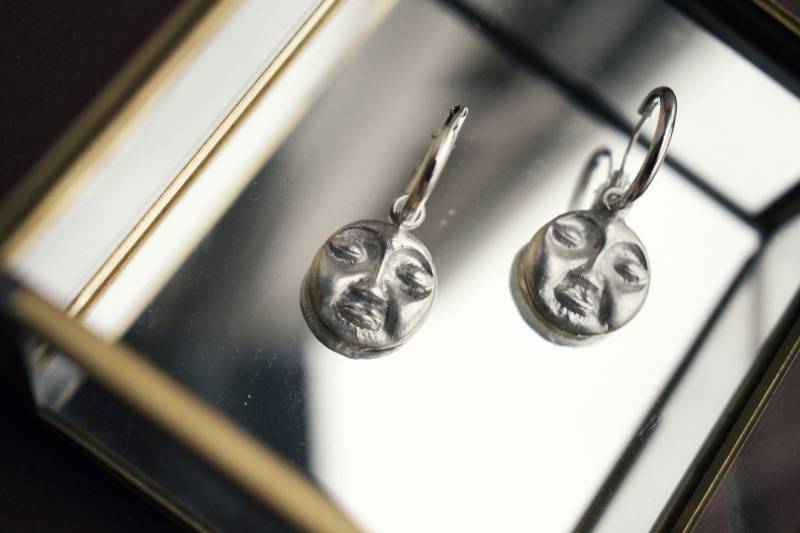 Ixchel, Silberne Creolen von Amanur