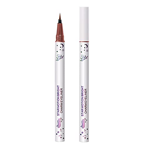 Imperméable Longue Durée 1 STÜCKE Niedlicher Eyeliner Extrem feiner wasserdichter schweißfester schnell trocknender flüssiger Eyeliner den ganzen Tag Eyeliner Crayon Ensemble Mat (H, One Size) von Amaone