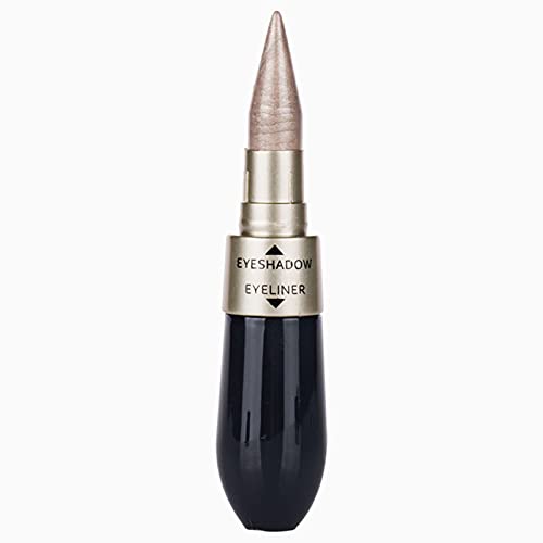 Stick Fard à Paupières Crème Doppelseitiger wasserdichter flüssiger Lidschatten-Eyeliner 2 in 1 Multifunktionales, einfach zu tragendes Make-up-Geschenk für Anfänger Poudre Eyeliner (F, One Size) von Amaone