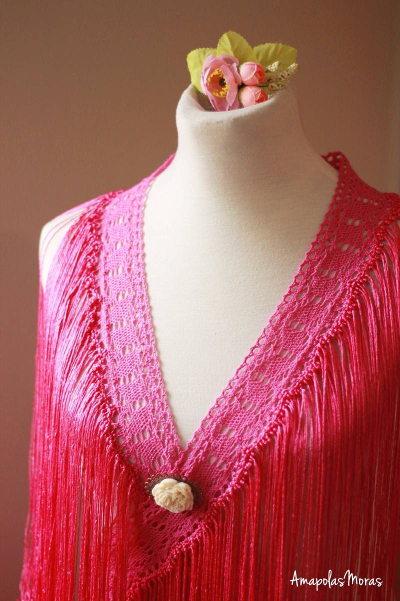 Seidenfransenstreifen Mit Spitze Zum Überkreuzen in Farben - Flamenco Kostüme von AmapolasMoras