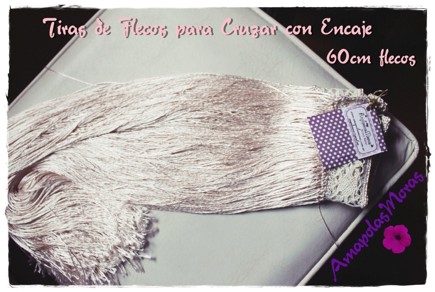 Seidenfransenstreifen Mit Spitze Zum Überkreuzen. Flamenco-Kostüme von AmapolasMoras