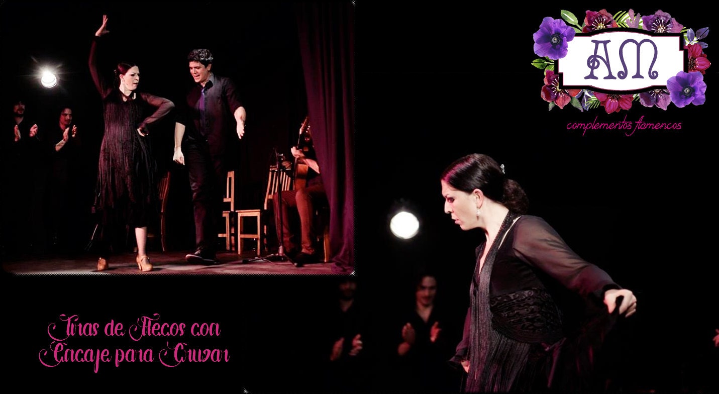 Seidenfransenstreifen Mit Spitze Zum Überkreuzen. Flamenco-Kostüme von AmapolasMoras