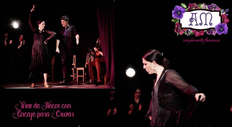 Seidenfransenstreifen Mit Spitze Zum Überkreuzen. Flamenco-Kostüme von AmapolasMoras