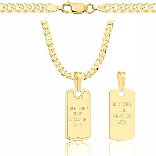 Amar Luxury ketten für herren gold 585, personalisierte geschenke männer - Erkennungsmarke mit gravur, militär Goldkette herren massive 3,8 mm, Kreuz Kette 45 cm, herren schmuck Amar Luxury ketten für herren gold 585, personalisierte geschenke männer - Erkennungsmarke mit gravur, militär Goldkette herren massive 3,8 mm, Kreuz Kette 45 cm, herren schmuck von Amar Luxury