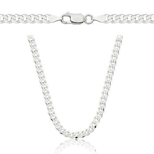 Amar Luxury ketten für herren silber 925 50 cm, kette herren - halskette, panzerkette herren 925 silber, königskette- herren schmuck, italienische Qualität, Breite 3,8 mm Amar Luxury ketten für herren silber 925 50 cm, kette herren - halskette, panzerkette herren 925 silber, königskette- herren schmuck, italienische Qualität, Breite 3,8 mm von Amar Luxury