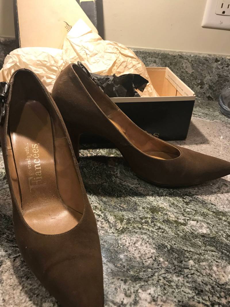 Vintage Damen Verlobte Braune Wildleder Pumps - 7Aaa von AmarDiaries