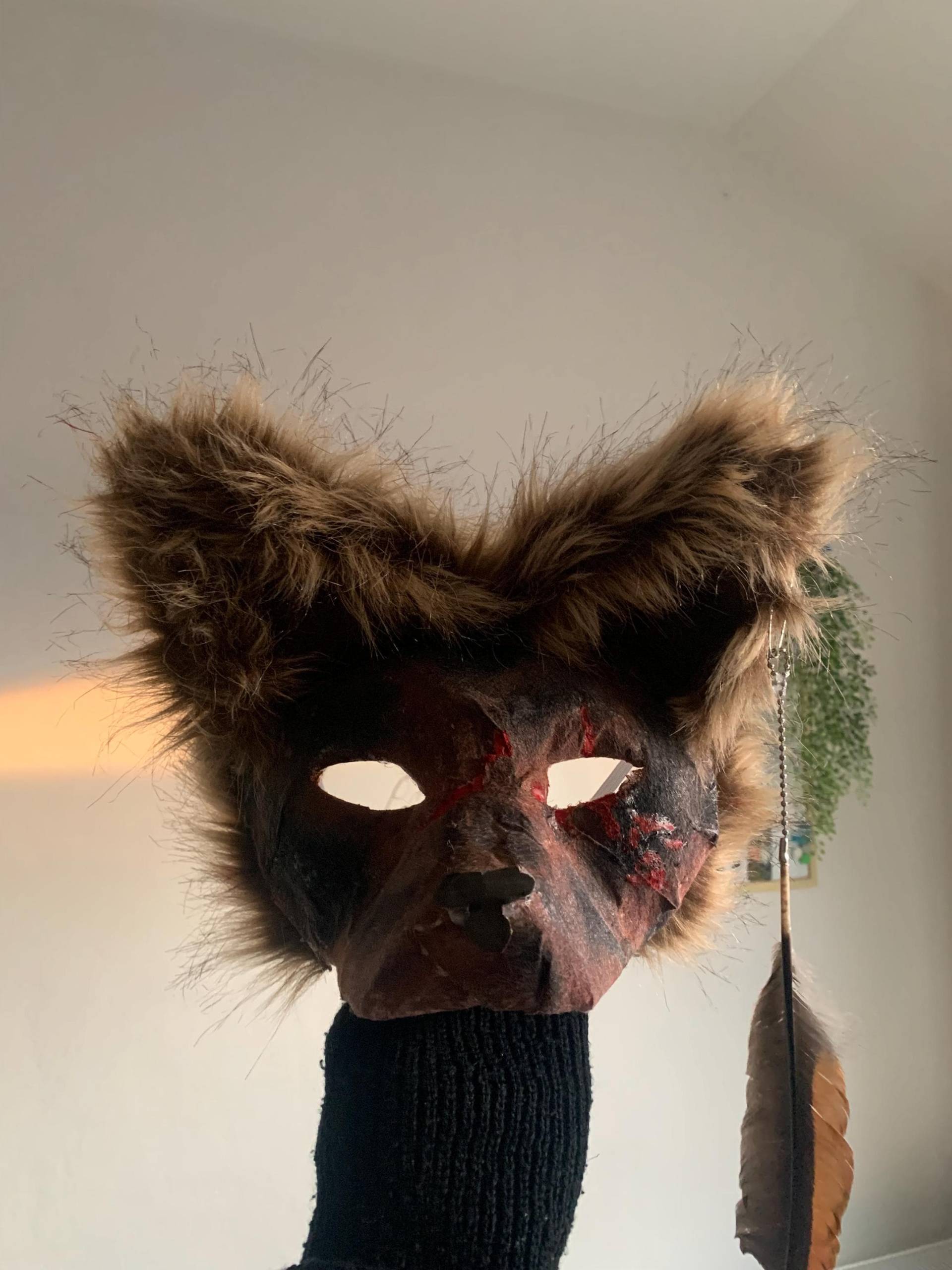 Braune Wolf Therianer Maske Braune Wolf Therianer Maske von Amariswfangs