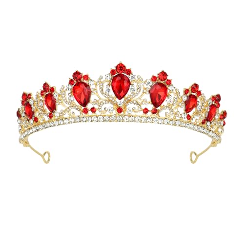 Amariver Goldfarbene Krone und roter Strass Amariver Goldfarbene Krone und roter Strass von Amariver