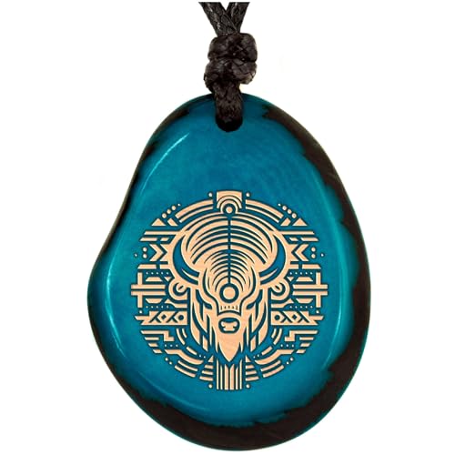 Amarumi Bison Anhänger aus Taguanuss – Symbol für Stärke, Weisheit und Naturverbundenheit von Amarumi