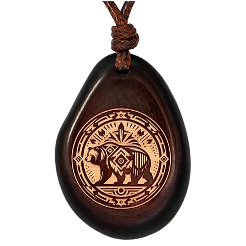 Amarumi Bär Anhänger aus Taguanuss – Symbol für Stärke, Weisheit und innere Heilung von Amarumi
