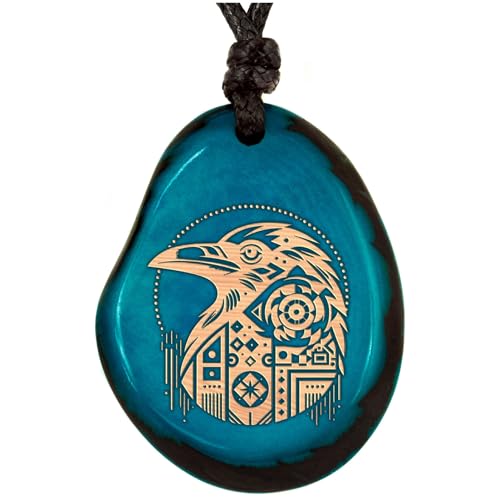 Amarumi Rabe Anhänger aus Taguanuss – Symbol für Weisheit, Transformation und spirituelle Führung von Amarumi