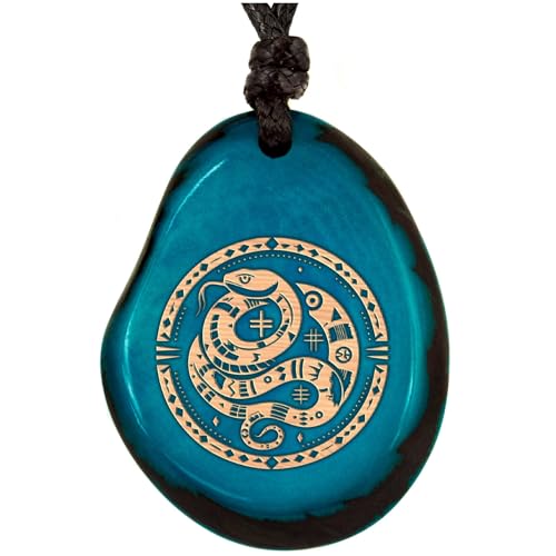 Amarumi Schlange Anhänger aus Taguanuss – Symbol für Transformation, Weisheit und Heilung von Amarumi