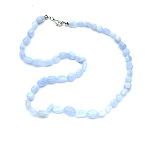 Amaryllis Nugget-Kette Chalcedon blau 6-8 mm 45 cm lang Amaryllis Nugget-Kette Chalcedon blau 6-8 mm 45 cm lang von Amaryllis