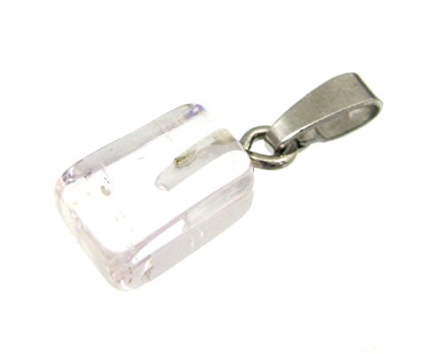 Amaryllis Trommelstein-Anhänger Kunzit klein 1 cm mit 925er Silber-Öse von Amaryllis