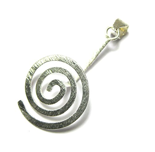 Donut-Halter Silber matt für 40-mm-Donuts, Edelsteinanhänger Anhänger Amulett A++ Qualität von Amaryllis