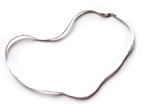 Nylon-Collier weiß 2 mm ca 45 cm lang mit 925er Silber-Verschluß von Amaryllis