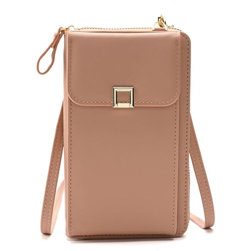 Kleine Umhängetasche Aus Pu Leder Handytasche Zum Umhängen Handytasche Zum Umhängen Damen Umhängetasche Für Damen Handy Tasche Tasche Geldbeutel Brieftasche(Apricot) von Amasawa