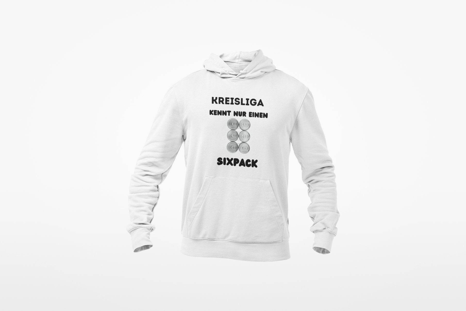 Hoodie Weiß/Schwarz "Kreisliga Sixpack" Perfekt Für Den Fußbreallfan Und Alle Kreisligaspieler Als Geschenk Kleidung/Spaß/Fußball Hoodie Weiß/Schwarz "Kreisliga Sixpack" Perfekt Für Den Fußbreallfan Und Alle Kreisligaspieler Als Geschenk Kleidung/Spaß/Fußball von Amateurchamp