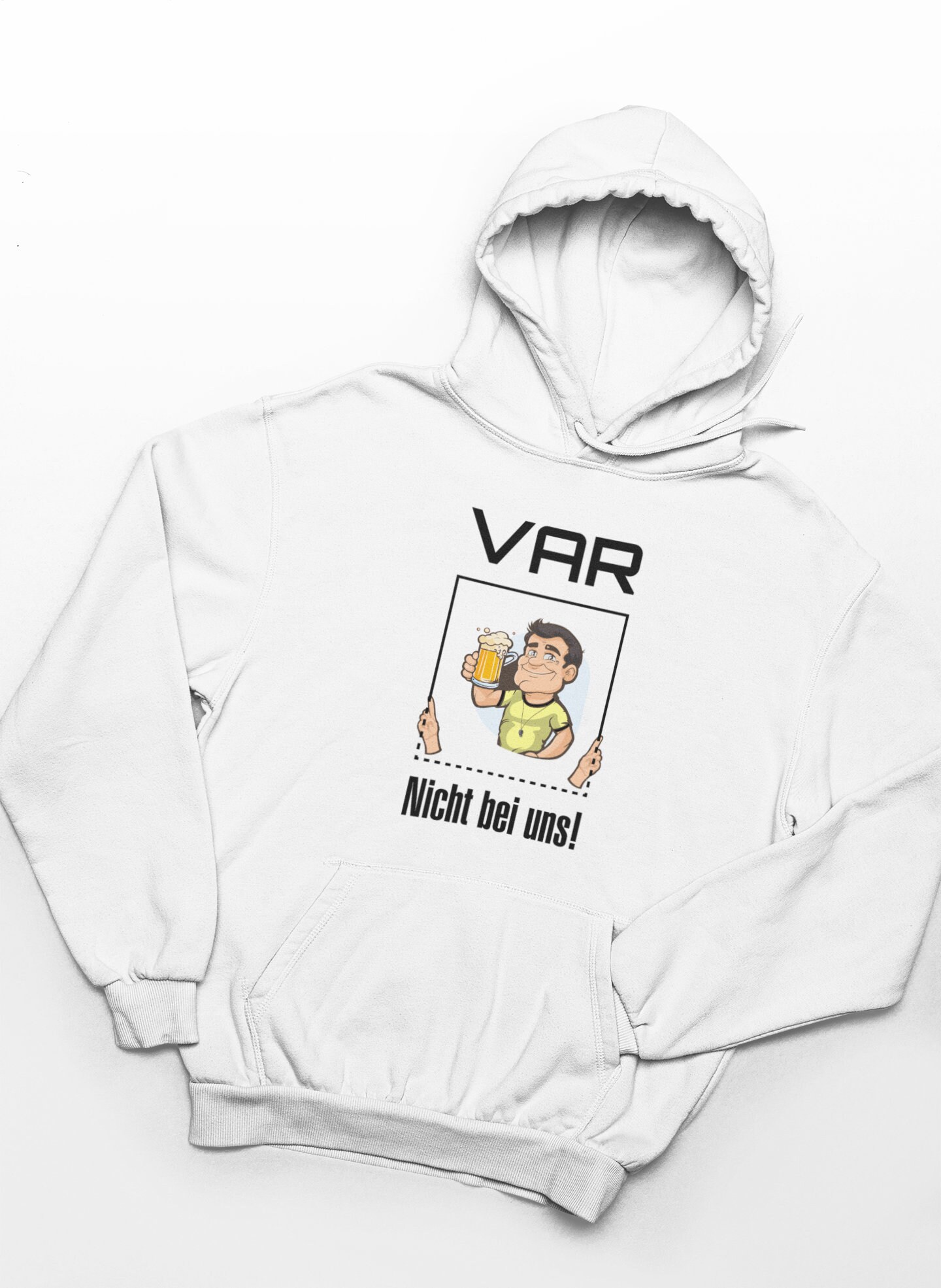Hoodie Weiß/Schwarz "Var" Perfekt Für Den Fußbreallfan Und Alle Kreisligaspieler Als Geschenk Kleidung/Spaß/Fußball Hoodie Weiß/Schwarz "Var" Perfekt Für Den Fußbreallfan Und Alle Kreisligaspieler Als Geschenk Kleidung/Spaß/Fußball von Amateurchamp