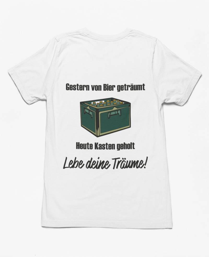 T-Shirt Weiß/Schwarz "Träume Leben" Perfekt Für Den Fußballfan Und Alle Kreisligaspieler Als Geschenk Kleidung/Spaß/Fußball T-Shirt Weiß/Schwarz "Träume Leben" Perfekt Für Den Fußballfan Und Alle Kreisligaspieler Als Geschenk Kleidung/Spaß/Fußball von Amateurchamp