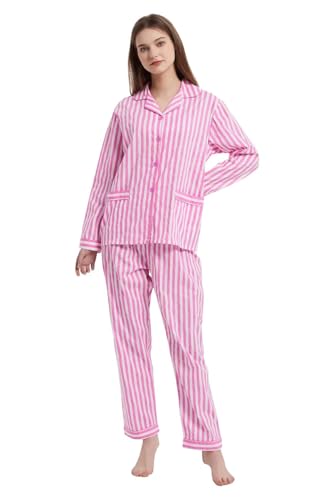 Amaxer Damen Zweiteiliger Schlafanzug Baumwolle Pyjama Set Langarm Nachtwäsche Hausanzug Sleepwear und Pyjamahose Lounge Sets Amaxer Damen Zweiteiliger Schlafanzug Baumwolle Pyjama Set Langarm Nachtwäsche Hausanzug Sleepwear und Pyjamahose Lounge Sets von Amaxer