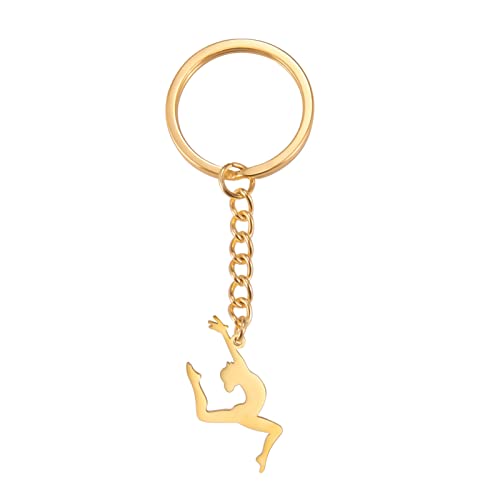 Amaxer Gymnastik Schlüsselanhänger Turner Geschenke Herz Gymnastik Schmuck Inspirierende Gymnastik Team Geschenke Statement Kette Schlüsselanhänger Schlüsselanhänger, Gymnastic Styling 2g von Amaxer