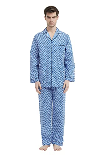 Amaxer Herren Schlafanzug Baumwolle Pyjamas Set von Amaxer