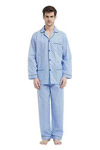 Amaxer Herren Schlafanzug Baumwolle Pyjamas Set von Amaxer