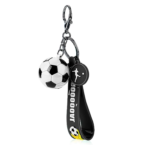 Amaxiu Fußball Schlüsselanhänger,Mini Fußball Design Schlüsselanhänger Fußballspiel Geschenk Silikon Sport Schlüsselanhänger Fußballfans süßer Schlüsselanhänger für Jungen und Mädchen von Amaxiu